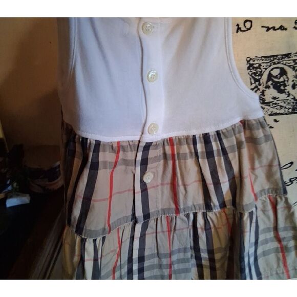 Burberry White and Plaid Kids Camisole - Picture 3 of 7
